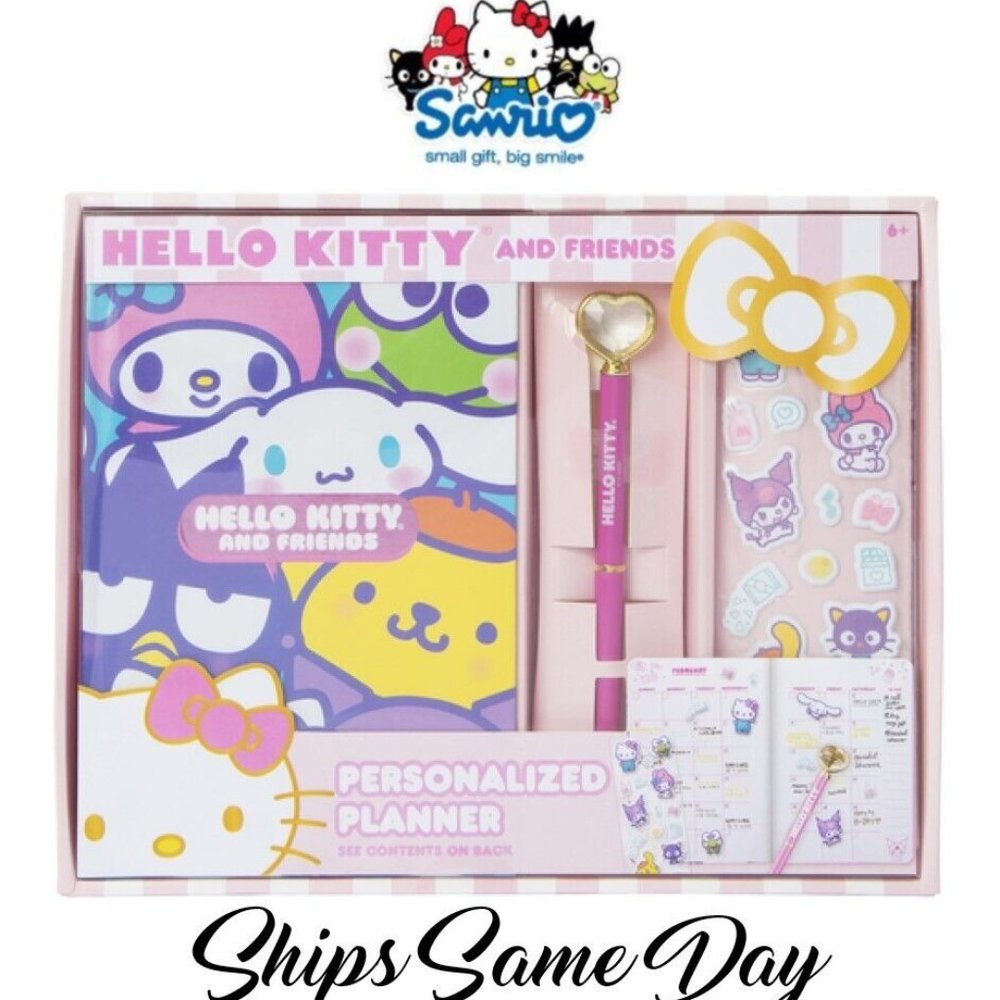 Official Sanrio Hello Kitty & Friends Personalized Planner Set Pen & Decals -NEW